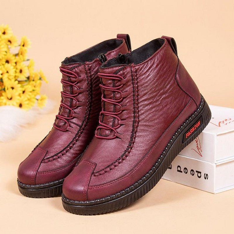 Women's Warm and Soft Retro Winter shoes Cotton Boots - oscloudgo
