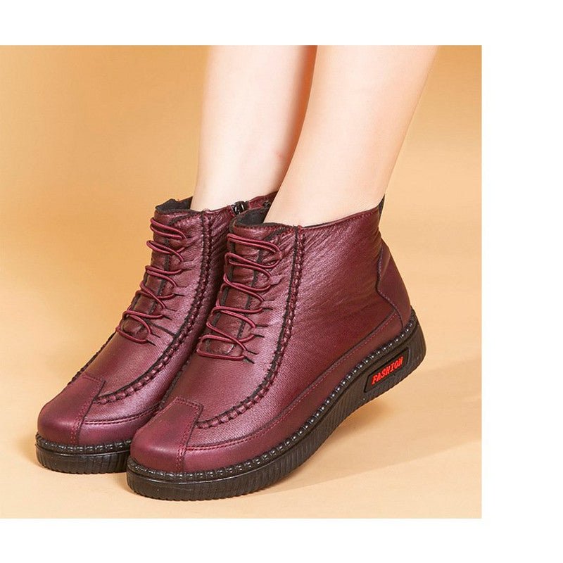 Women's Warm and Soft Retro Winter shoes Cotton Boots - oscloudgo
