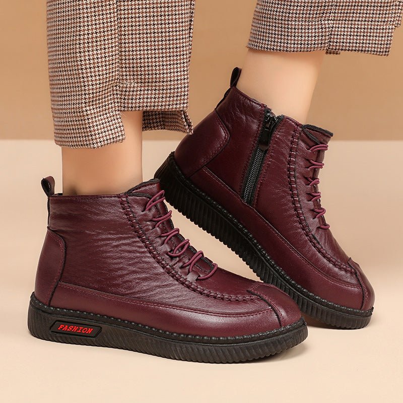 Women's Warm and Soft Retro Winter shoes Cotton Boots - oscloudgo