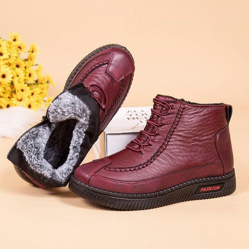 Women's Warm and Soft Retro Winter shoes Cotton Boots - oscloudgo