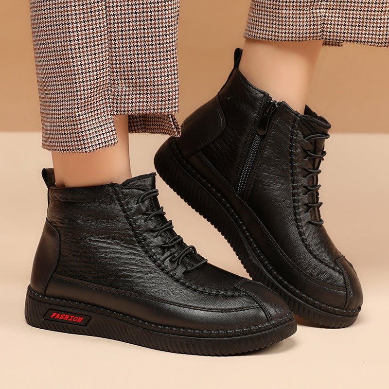 Women's Warm and Soft Retro Winter shoes Cotton Boots - oscloudgo