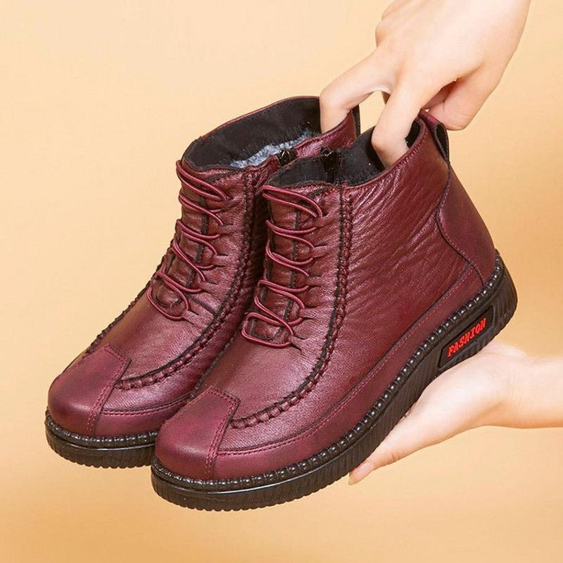 Women's Warm and Soft Retro Winter shoes Cotton Boots - oscloudgo