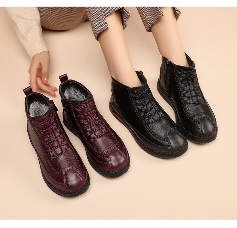 Women's Warm and Soft Retro Winter shoes Cotton Boots - oscloudgo