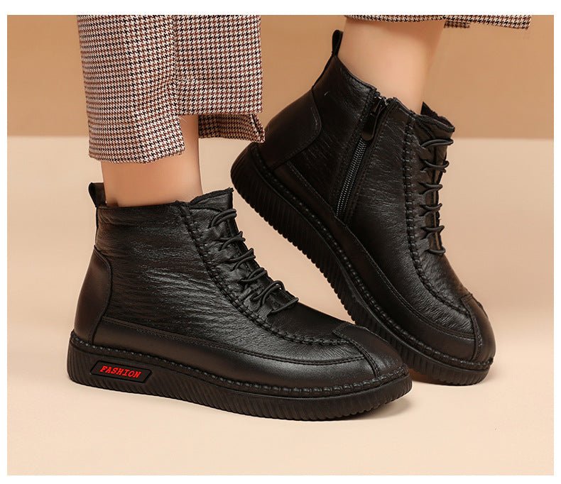Women's Warm and Soft Retro Winter shoes Cotton Boots - oscloudgo