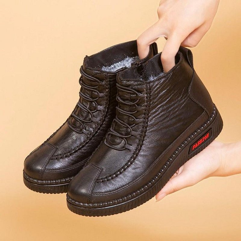 Women's Warm and Soft Retro Winter shoes Cotton Boots - oscloudgo