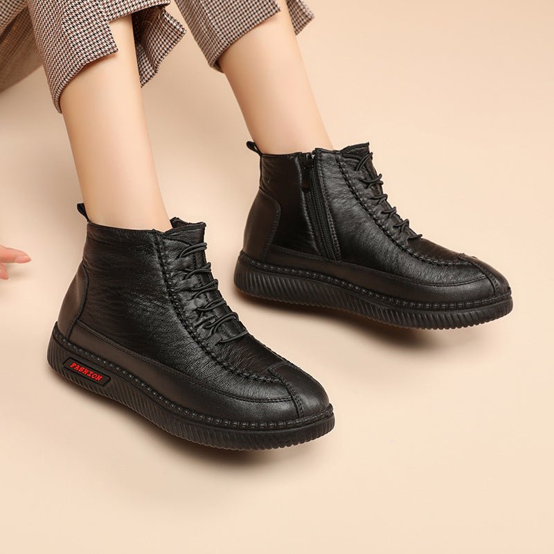 Women's Warm and Soft Retro Winter shoes Cotton Boots - oscloudgo