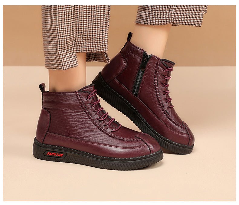 Women's Warm and Soft Retro Winter shoes Cotton Boots - oscloudgo