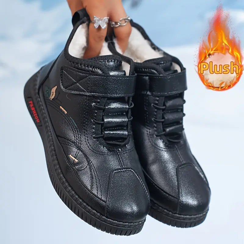 Women's Warm & Lightweight Aadjustable Lace-up Winter Slip-on Shoes Boots
