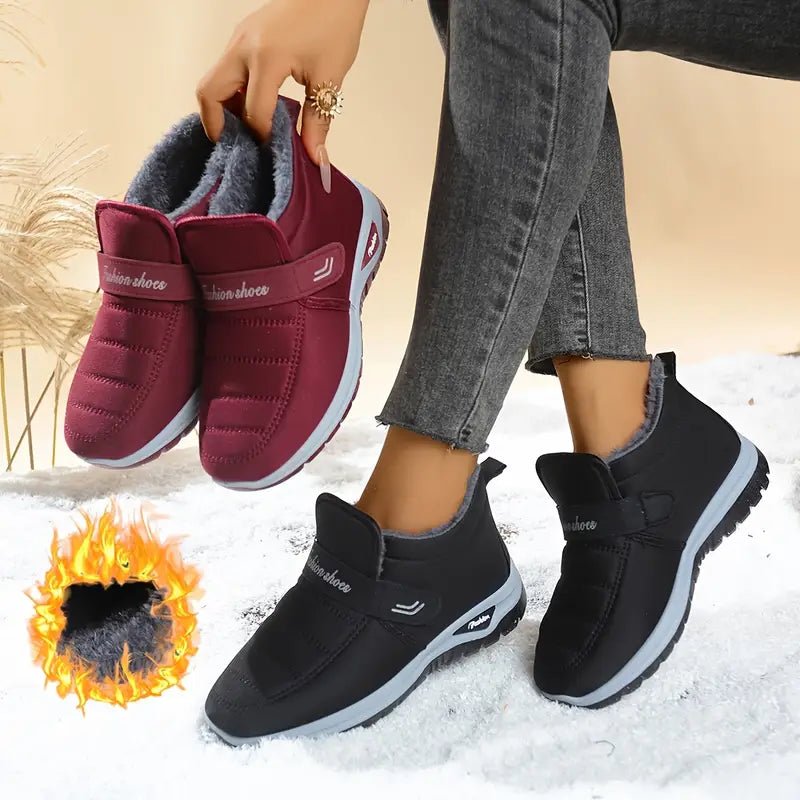 Women's Warm & Lightweight Plush Lined Interior Non-Slip Winter Slip-On Boots