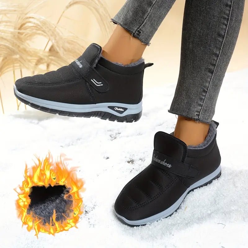 Women's Warm & Lightweight Plush Lined Interior Non-Slip Winter Slip-On Boots