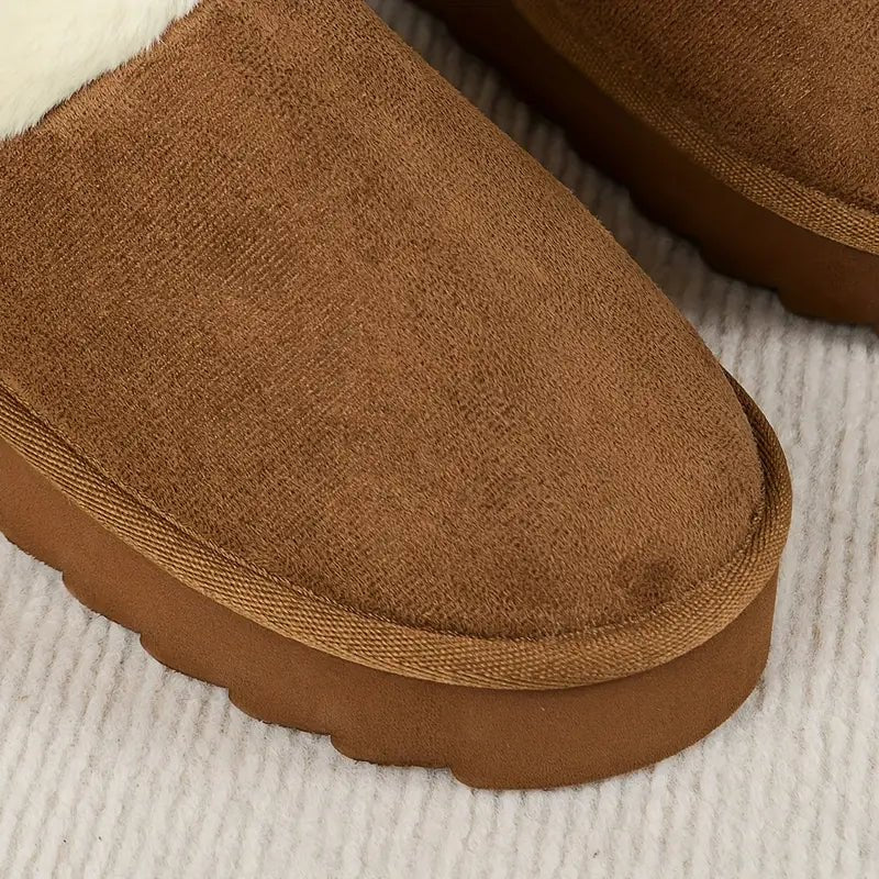 Women's Warm Non-slip Platform Winter Home Slipper - oscloudgo