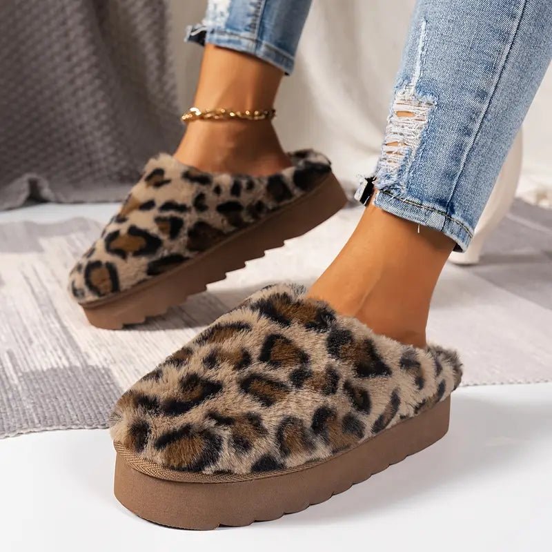 Women's Warm Non-slip Platform Winter Home Slipper - oscloudgo