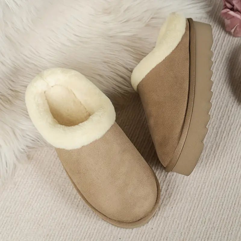 Women's Warm Non-slip Platform Winter Home Slipper - oscloudgo