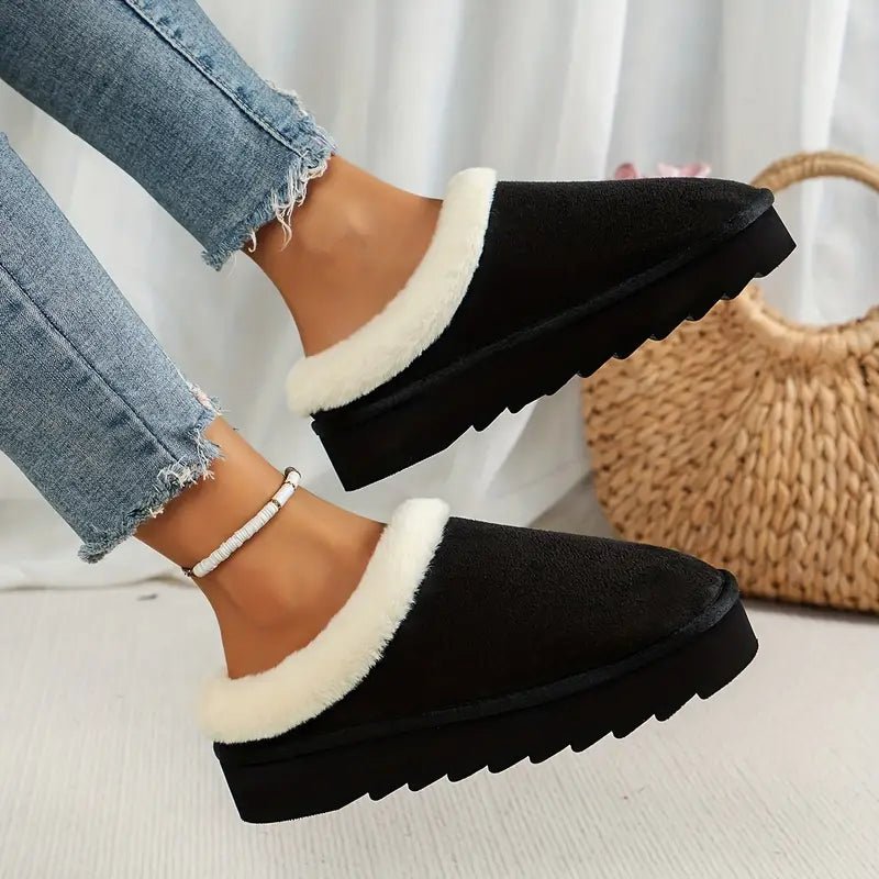 Women's Warm Non-slip Platform Winter Home Slipper - oscloudgo