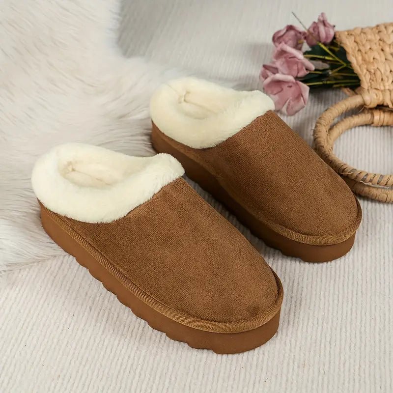 Women's Warm Non-slip Platform Winter Home Slipper - oscloudgo