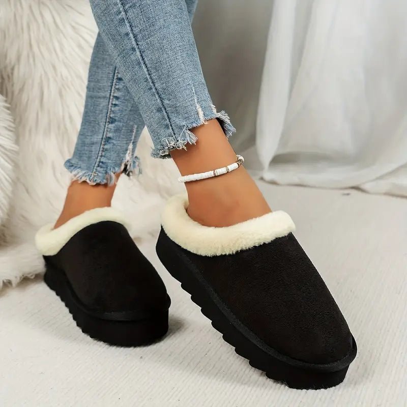 Women's Warm Non-slip Platform Winter Home Slipper - oscloudgo