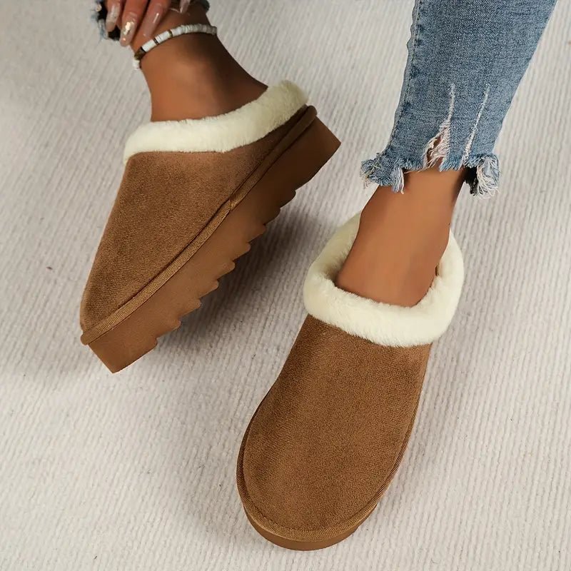 Women's Warm Non-slip Platform Winter Home Slipper - oscloudgo