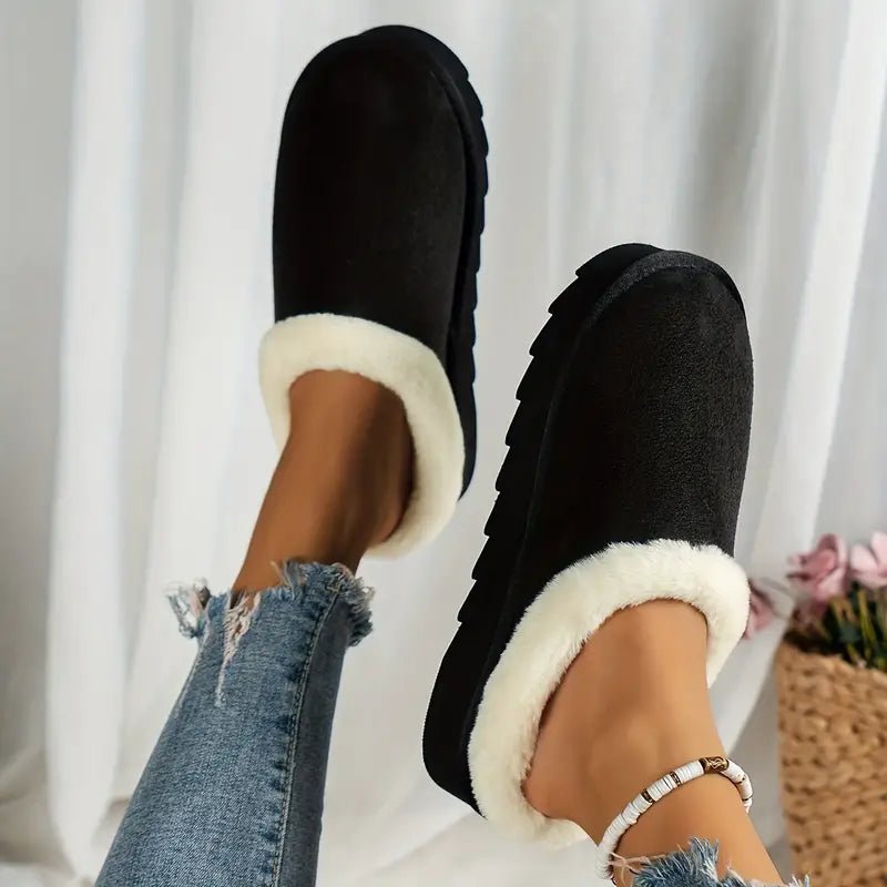 Women's Warm Non-slip Platform Winter Home Slipper - oscloudgo