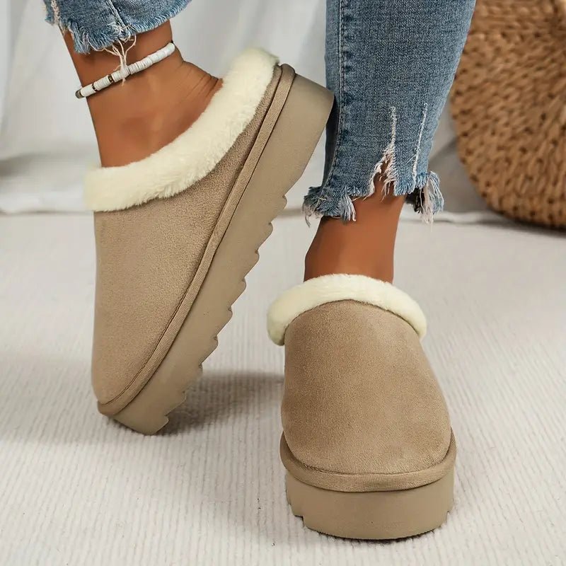 Women's Warm Non-slip Platform Winter Home Slipper - oscloudgo