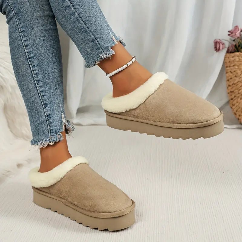 Women's Warm Non-slip Platform Winter Home Slipper - oscloudgo