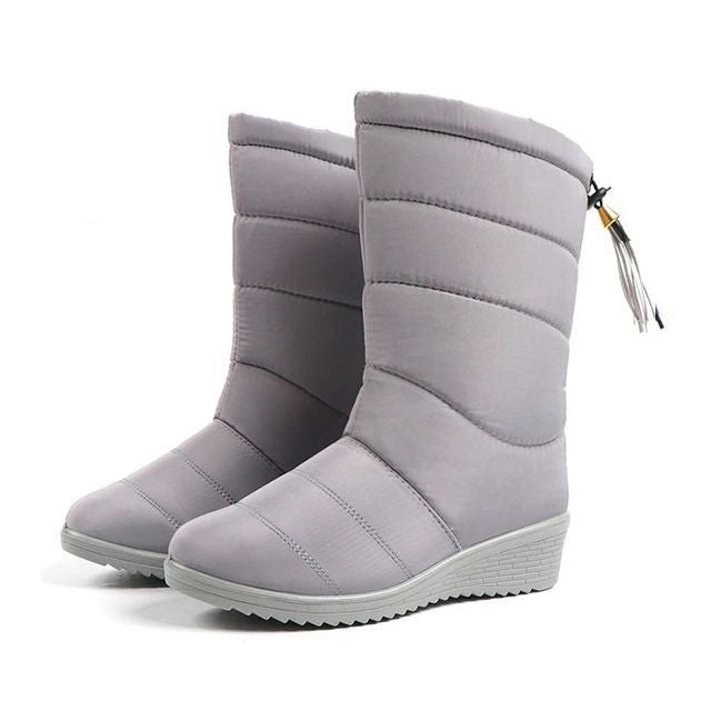 Women's Warm Non-slip Waterproof Winter Wedge Snow Boots