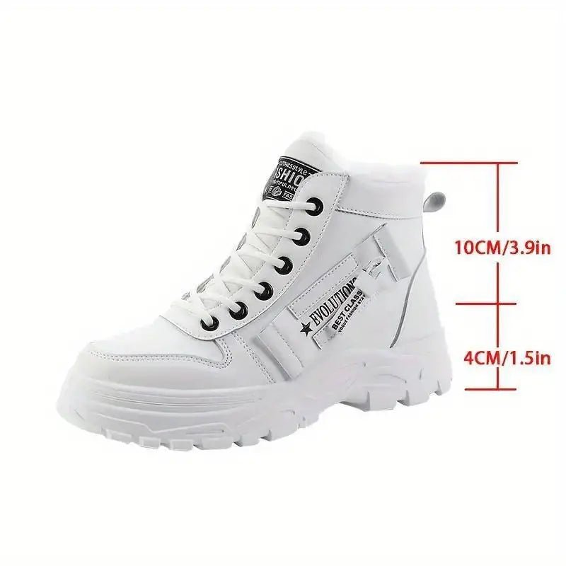Women's Warm Plush Lined Sneakers Ankle Boots for Winter - oscloudgo