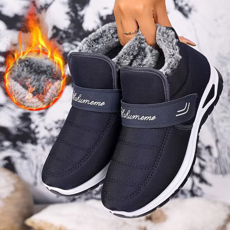 Women's Warm Slip-Resistant Winter Boots Slip-on Shoes