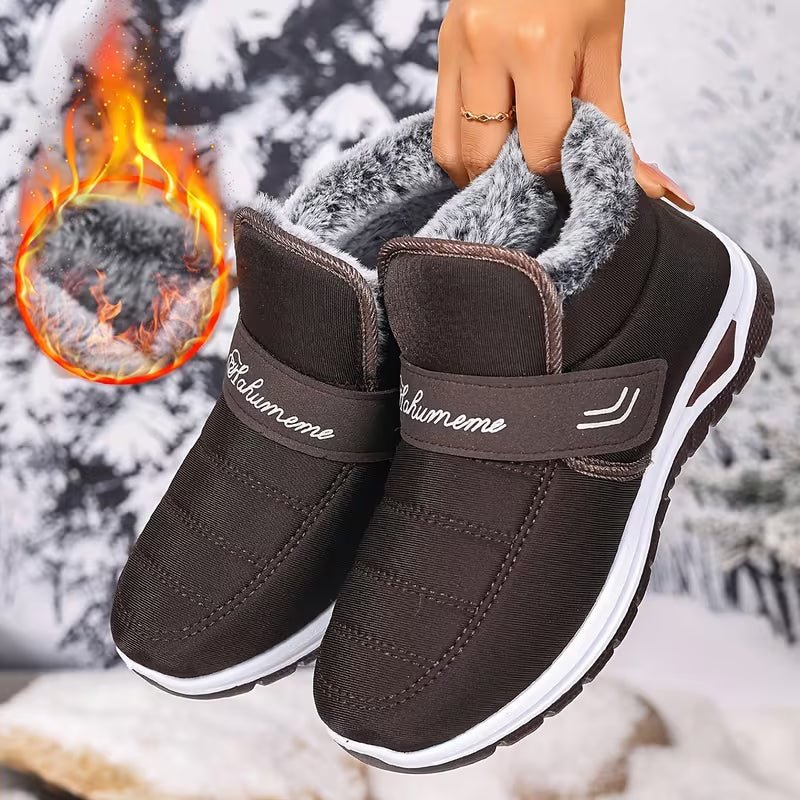 Women's Warm Slip-Resistant Winter Boots Slip-on Shoes