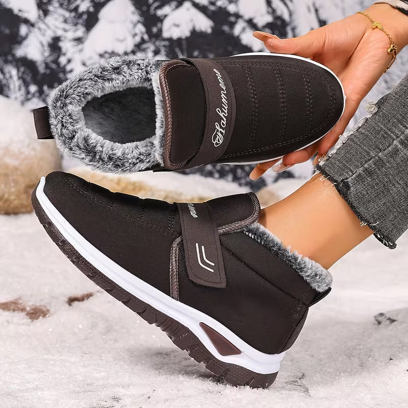 Women's Warm Slip-Resistant Winter Boots Slip-on Shoes