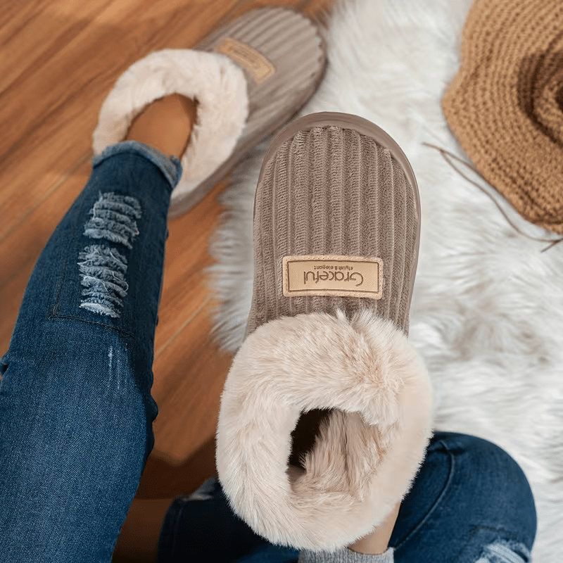 Women's Warm & Soft Non-Slip Thick-Soled Slippers Indoor/Outdoor House Shoes