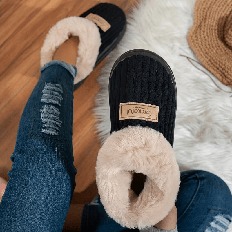 Women's Warm & Soft Non-Slip Thick-Soled Slippers Indoor/Outdoor House Shoes