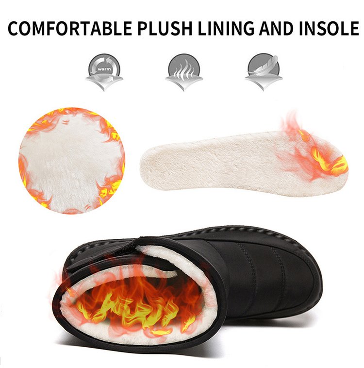 Women's Waterproof Non-slip Warm Ankle Snow Boots - oscloudgo