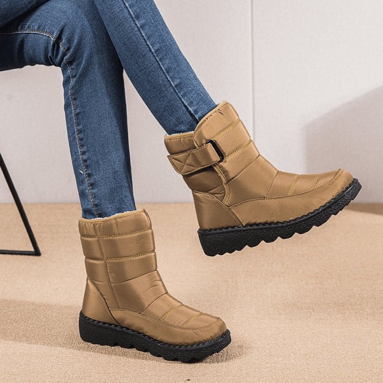 Women's Waterproof Non-slip Warm Ankle Snow Boots - oscloudgo