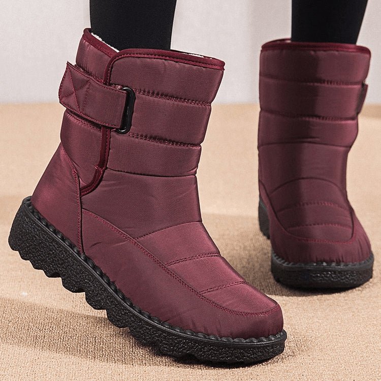 Women's Waterproof Non-slip Warm Ankle Snow Boots - oscloudgo